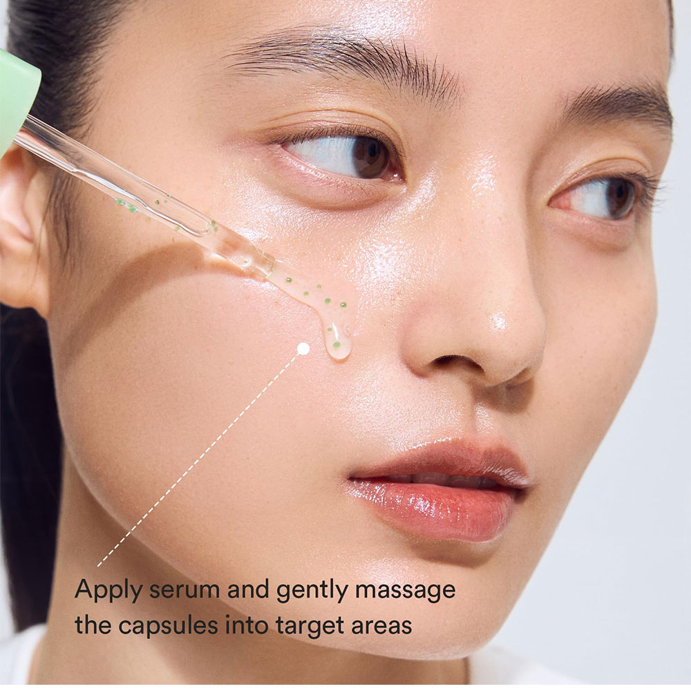 سرم کپسولی هارتلیف TECA ابیب تسکین دهنده و روشن کننده پوست Abib Heartleaf TECA capsule serum Calming drop